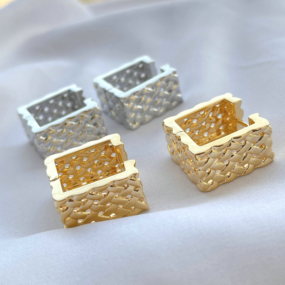 Gold Square Hoop