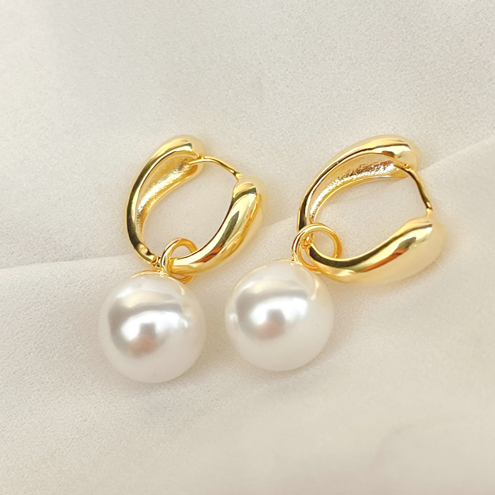 Pearl Charm Hoop