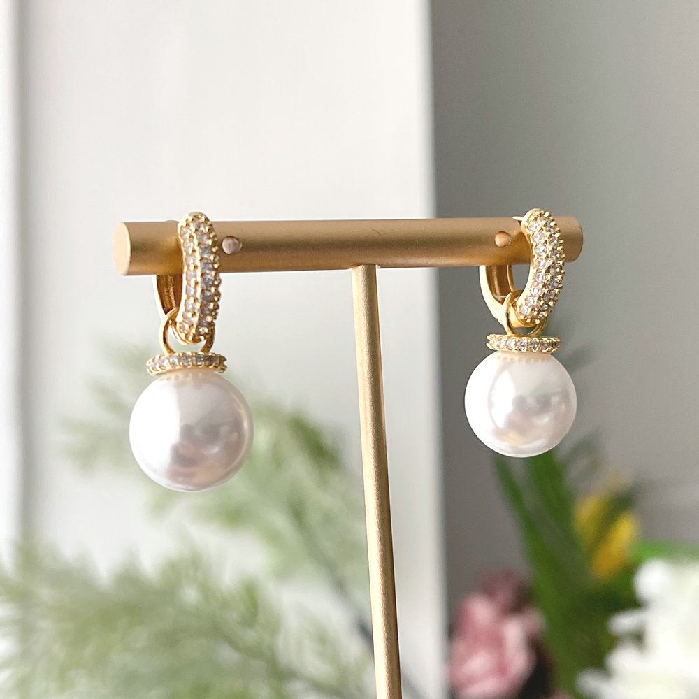 Pearl Drop Hoop