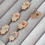 Enamel eye palm ear Stud