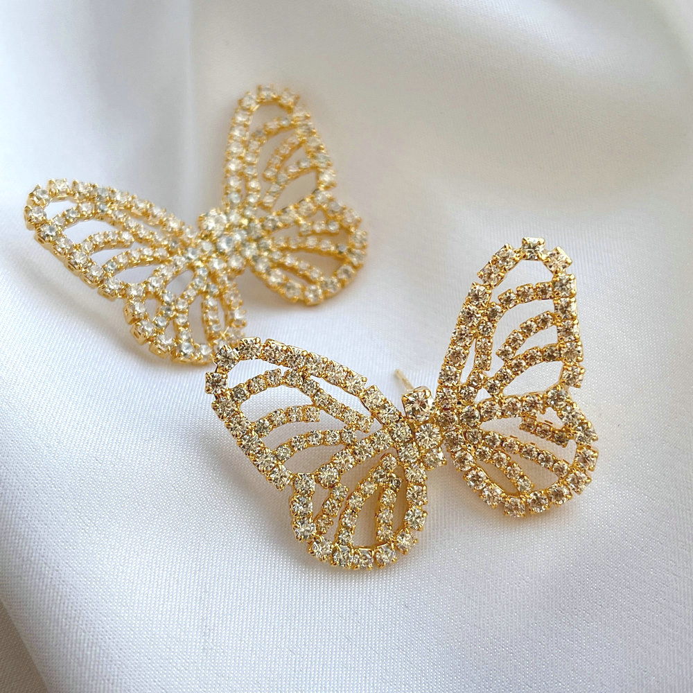 Fashion Crystal Butterfly Earring