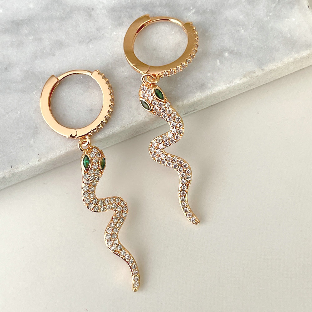 Snake Charm Hoop Earring