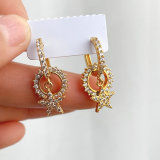 Star Charm Hoop Earring