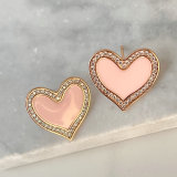 Enamel Heart Ear Stud