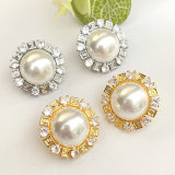 Mirco Pave Round Pearl Earring