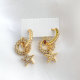 Star Charm Hoop Earring
