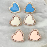 Enamel Heart Ear Stud
