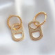 Coffe Bean Charm Earring