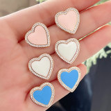 Enamel Heart Ear Stud