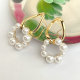 Drop Pearl Charm Earring
