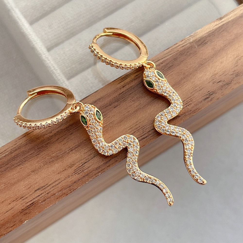 Snake Charm Hoop Earring