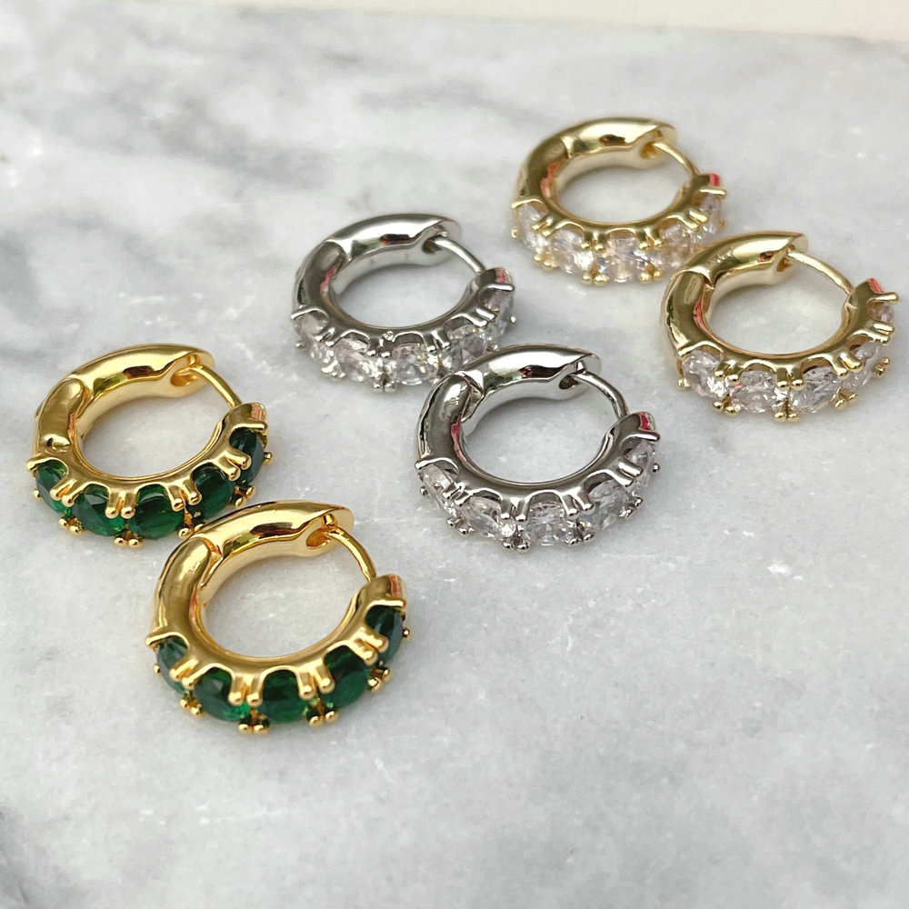 Mini Round Zircon Hoop