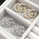 Fashion pave zircon ear stud with pearl