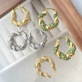 Copy Twist Zircon Earrings