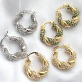 Twist Zircon Earrings