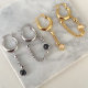 Chain tassel hoop earring