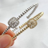 Pave ball beaded bangel
