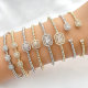 Pave ball beaded bangel