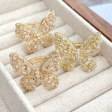 Zircon Butterfly Adjustable Earring