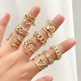 Mirco Pave Moon Adjustable Ring
