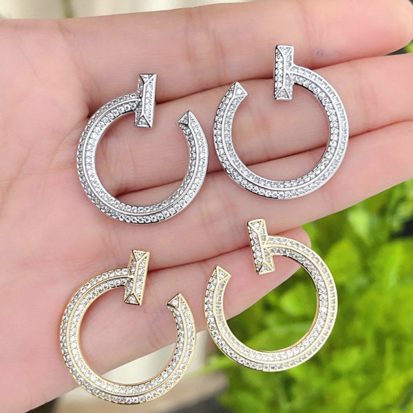 Mirco pave nail earring