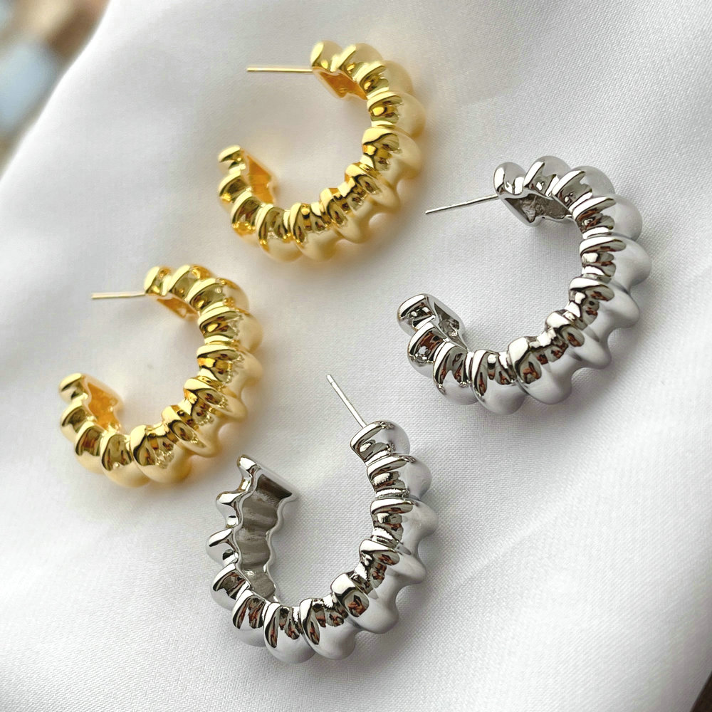 Metal Bamboo Earring