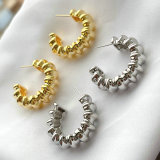 Metal Bamboo Earring