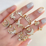 Mirco Pave Eye Adjustable Ring