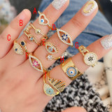 Copy Mirco Pave Eye Adjustable Ring