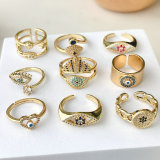Copy Mirco Pave Eye Adjustable Ring