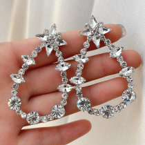 Big drop bling crystal earring