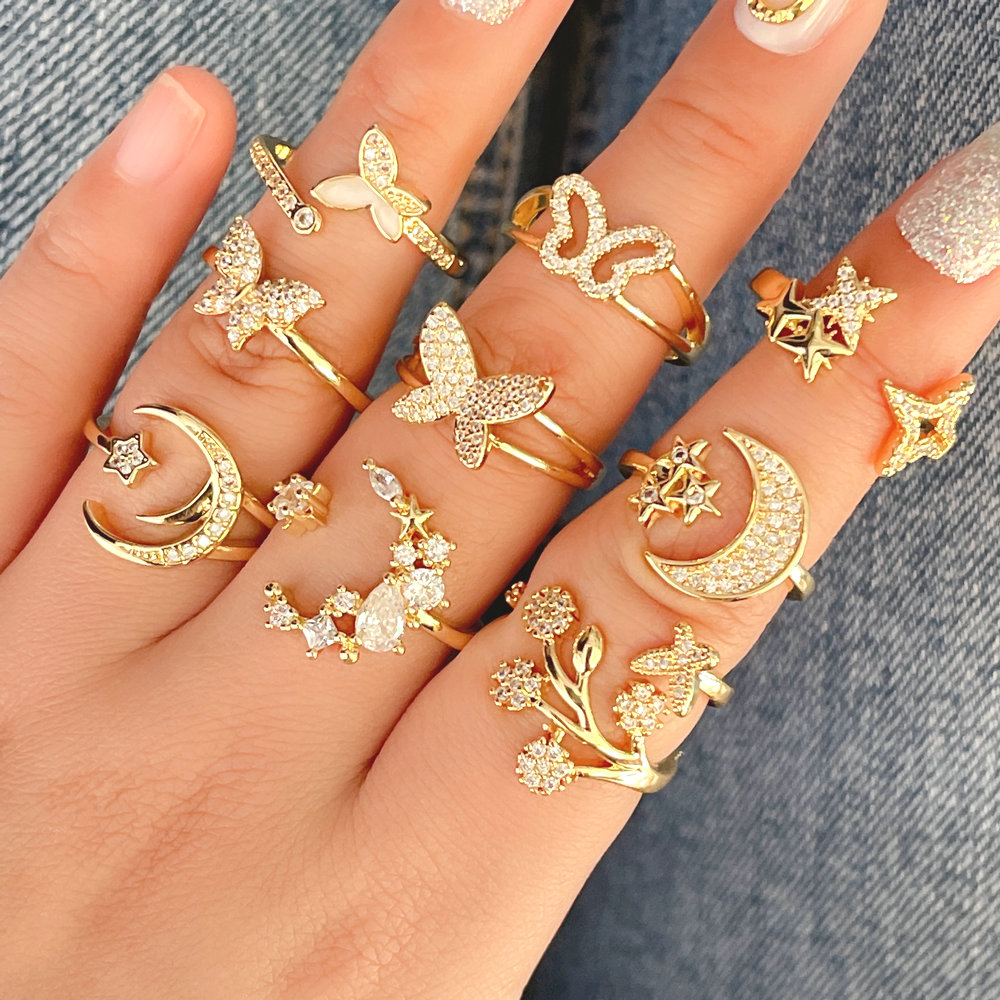 Mirco Pave Eye Adjustable Ring