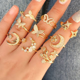 Mirco Pave Eye Adjustable Ring
