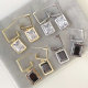 Square zircon charm hoop earring