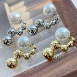 Gold ball s earring