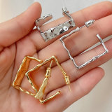 Big square hoop earring
