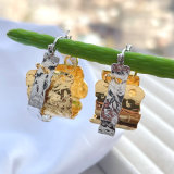 Silver & Gold Hoop Earring