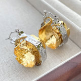 Silver & Gold Hoop Earring