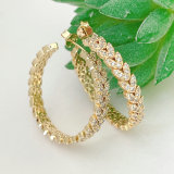 C big hoop overlapping earring
