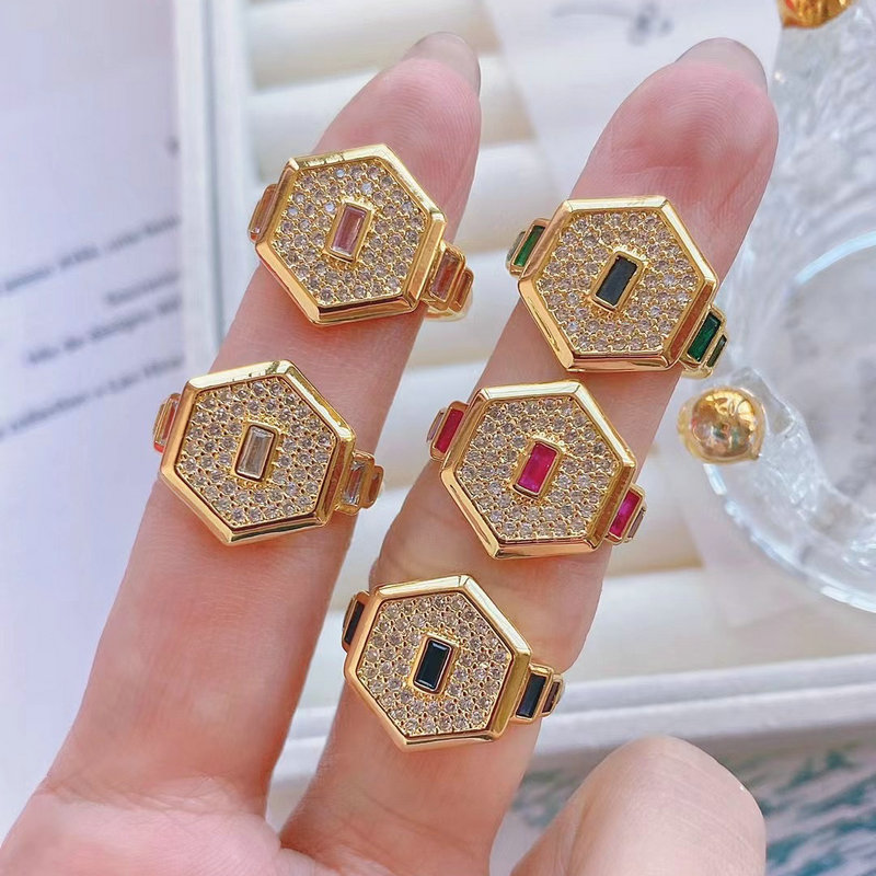 Hexagonal zircon adjustable ring