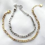 Thin chain stainless with round zircon charm