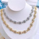 Fine pave colorful zircon stone star choker