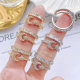 Moon zircon adjustable ring