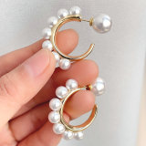 C hoop pearl earring
