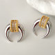 Monn horn earring stud
