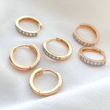17mm Silver and gold color mix hoop earring