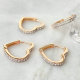 Heart shape gold and silver mix hoop earring