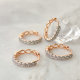 16mm Silver and gold color mix hoop earring