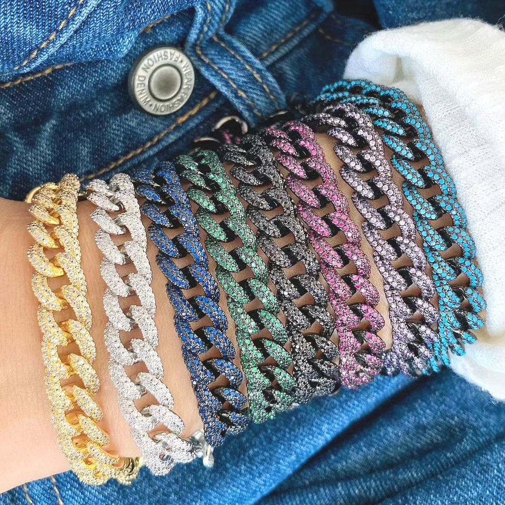 Hip hop zircon Chain Bracelet