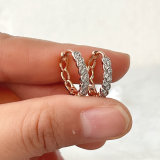 16mm Silver and gold color mix hoop earring
